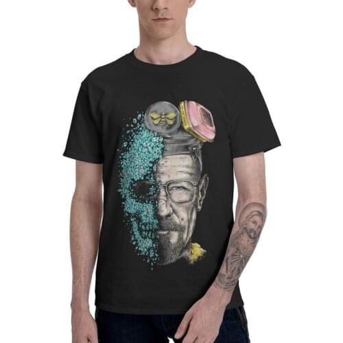 Male Breaking Bad Heisenberg T-Shirt Funny Walter White Tshirt Short Sleeve Cool T Shirt Homme Cotton Tee Tops Gift