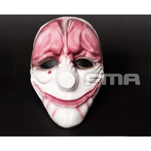 2017 New Airsoft FMA Halloween Party CS Cosplay Mas k PayDay 2 Hoxton Red Head Wire Mesh Protection Ma sk TB1168