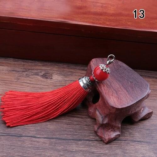 New Tassel Keychains Car Hanging Nylon Fringe Key Chain Chinese Style Bag Lobster Buckle Chains Keyring Key Holder Gift