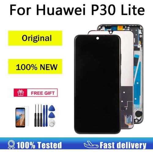 Original LCD for HUAWEI P30 Lite LCD Display Screen with Frame for HUAWEI P30 Lite Touch LCD Screen Nova 4e Replacement Parts