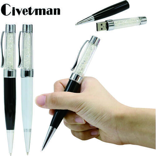 Luxury Diamond Ballpoint Pen USB Flash Drive USB 2.0 Pendrive 64GB USB Flash 4GB 8GB 16GB 32GB USB Stick Pen Drive