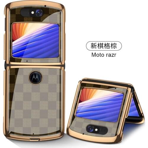 For Motorola Moto Razr Luxury Plexiglass Plating Hard Fold Case 5G Anti-knock Full Protection Cover For Motorola Razr Cases