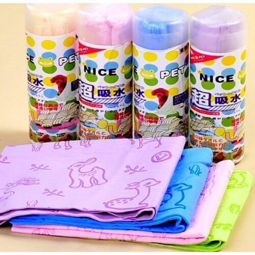 Cartoon Printed Dog Towel Quickly Dry Absorbent Microfiber Bath Towel Pet Cat Bathrobe Cute Suede Material Dog Hair Dry Towel