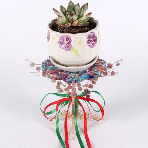 Silicone Molds Succulents Flower Pot Rack Epoxy Casting Mould DIY Planter Container Support for Making Garden Home Decor