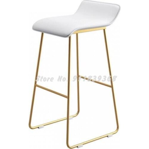 Nordic Bar Chair Leisure Home Modern Simple Creative Iron Bar Chair Front Desk Net Red Coffee High Stool