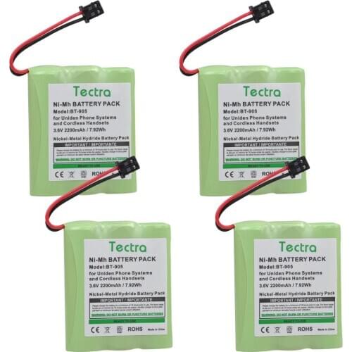 4PCS 2200mAh Cordless Phone Replacement Battery BT-905 3.6v Ni-cd Battery For KX-A36 P-P501 AE-255 B300 ATT-3AAB BT-800 P-P5