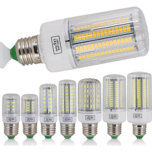 LED Corn Light Bulbs E27 Screw Base SMD 5730 7W 12W - 30W 45W Ultra Bright Home Chandelier Table Lamp 30 42 - 136 165LEDs 220V