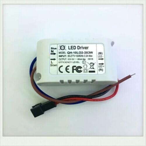 30w Led Ceiling Light Downlight Driver Transformer 2-3x3w 6-10x3w 10w 20w Power Supply DC6-10V 950ma