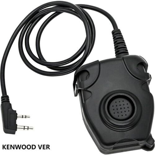 Tactical Headset Adapter U94 PTT Hunting Shooting Military Tactical Headphone Ptt Kenwood 2-Pin Plug Ptt