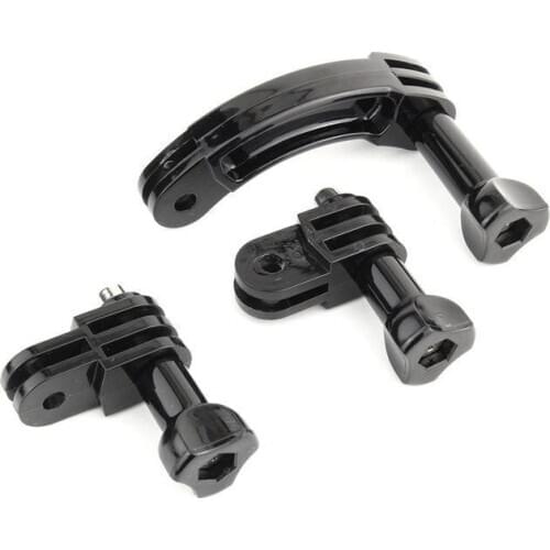 For GoPro Hero 7 6 5 4 Session 3+ 3 2 1 Camera Helmet Curved Extension Arm with Rotary Connection Screw Mount Holder