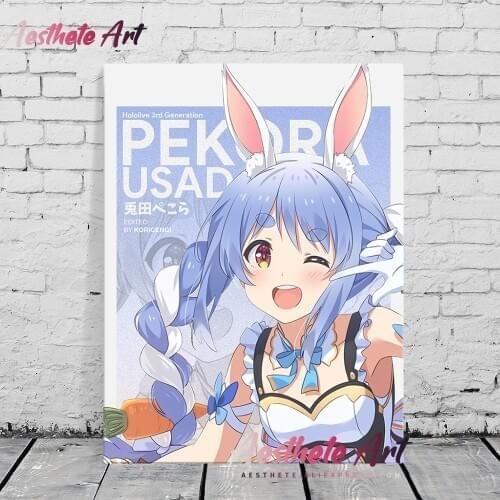 Usada Pekora Hololive Home Decor Canvas Painting Wall Pictures Living Room Decoration Art Posters Prints
