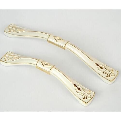 96mm vintage Kitchen Cabinet Handles3.8" White Wine Cabinet Pulls Antique brass Drawer Dresser Wardrobe Furniture door pull knob