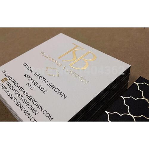 Gold foil business cards Custom gold stamping business card printing