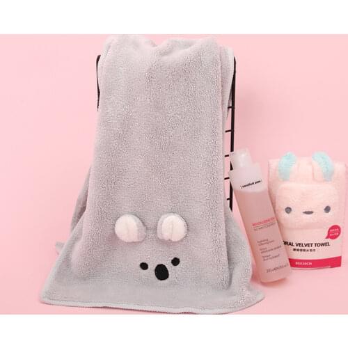 High Quality Cartoon koala Towels Bathroom Super Absorbent Women Girl Ladys Towels toallas microfibra toalha de banho