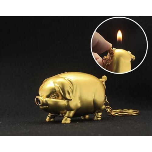Funny Natural Gas Lighter with Keychain Smoking Accessories Mini Lighter Metal Lighter