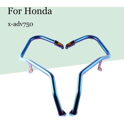Suitable for Honda x-adv750 motorcycle safety guard bar, motorcycle guard bar burning titanium stainless steel, safety anti fall