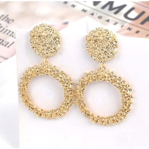 Hesiod Big Round Circle Drop Earrings for Women Geometric Statement Earrings Female 2019 Fashion Modern Jewelry Hanging