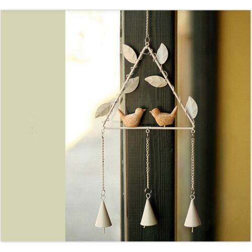 1PC Japanese Bird Wind Chimes metal Mural Wall hanging Bar Living Room Decoration iron ornaments crafts decoration MK 002