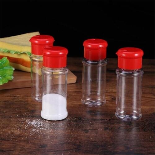 10Pcs 100ml Plastic Seasoning Bottle Spice Dispenser Pepper Salt Pepper Shakers Jar Can Barbecue Condiment Storage Bottle