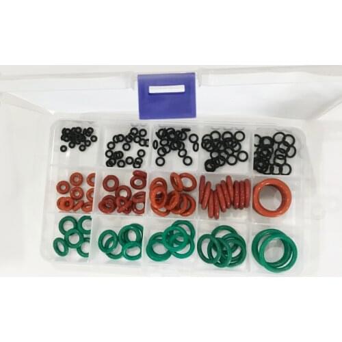 170Pcs 15 Sizes NBR Silicone FKM Rubber O Ring Set Gaskets O-Ring Kit Washer Seals Assortment O Ring Box For Car