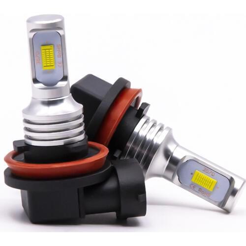 2pcs H11 H8 H9 led fog light auto led DRL 12V 24V white Golden yellow With CSP Chip For VW Lavida Sagitar Touarge Touran