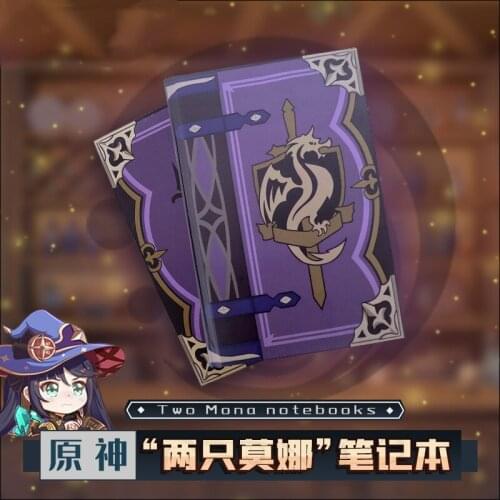 Genshin Impact Peripheral game Mona asks the dragon notebook cartoon cartoon student thickened A5 delicate personality