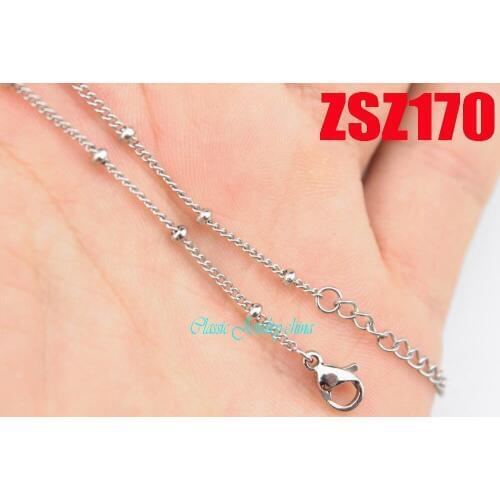 Sideways chain with 2.4mm beads stainless steel brace lace fashion bracelet fashion jewelry 20pcs ZSZ170