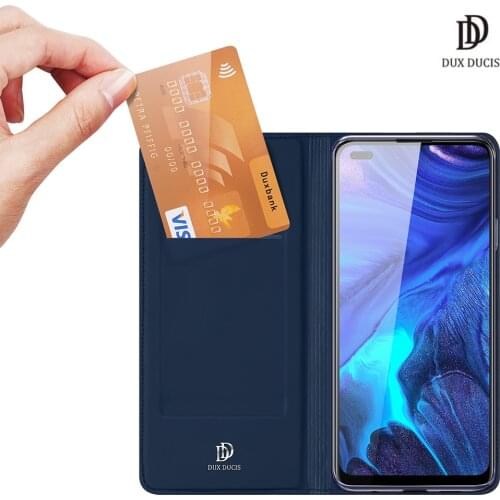 For OPPO Reno 4 DUX DUCIS Skin Pro Series Flip Cover Luxury Leather Wallet Case Full Good Protection Steady Stand