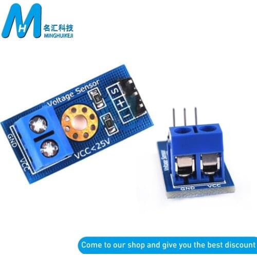 2pcs Voltage Sensor For Arduino Voltage Detection Detector Sensors Module For Raspberry Pi Robot DC 0-25V Voltage Sensor Module