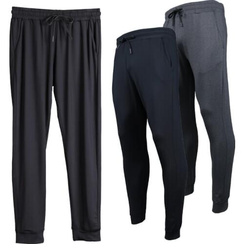 Running Long Pants Men Polyester Slim Sport Workout Joggers Solid Pockets Sweatpants Compression Men Causal Trousers