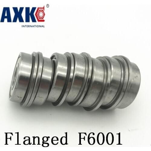 Axk F6001zz Flange Bearing 12x28x8 Mm Abec-1 ( 10 Pcs ) Flanged F6001 Z Zz Ball Bearings
