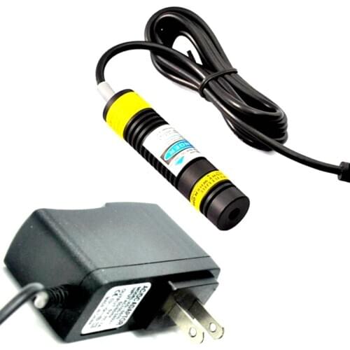 Focusable 405nm 300mW 16x68mm DOT Blue/Violet Laser Module Diode w/ 5V Adapter