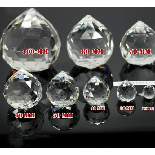 Good Quality Guaranteed 30-100mm Size K9 Transparent Crystal Faceted Balls Crystal Fengshui ball For wedding holiday decoration
