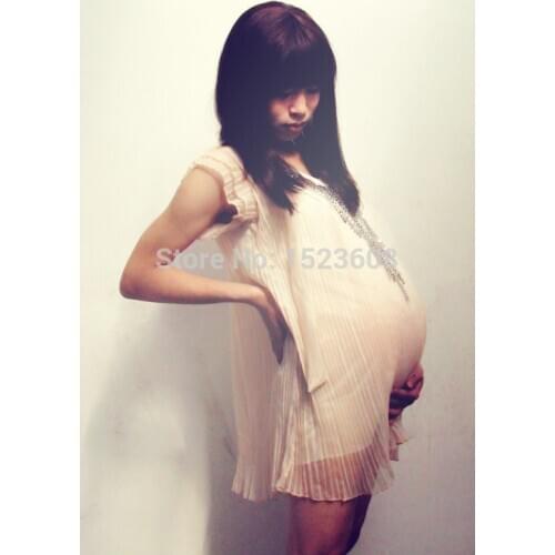 The bigest Pregnant Twins 8~10 Months Artificial Baby Tummy Pregnancy Simulation Bionic Silicone fake Belly 5000g/pc