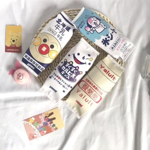 Creative Cartoon Drink Pencil Case Lovely Kawaii Student Stationery Han Feng Student Pencil Case Large Capacity Pencil Bag