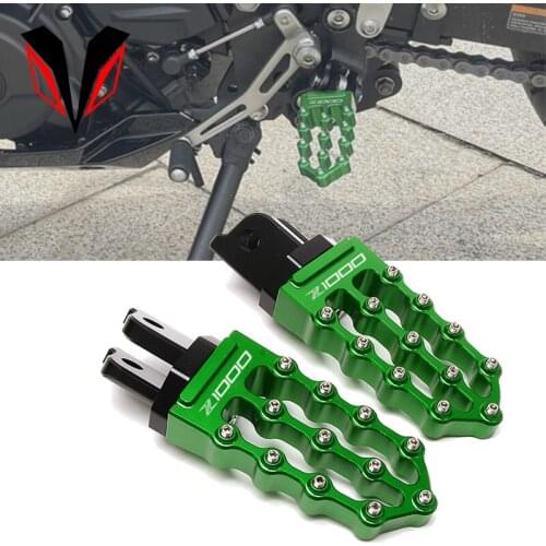 Latest For Kawasaki Z1000 Z 1000 R 2010-2020 2021 2022 Accessories Motorcycle CNC Aluminum Foot Rests Pedals Driver Footrests