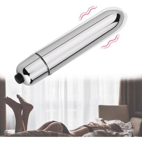New Waterproof Electroplating Vibration Massage Sticks Bullet Head G-Spot Dildo AV Vibrators Sex Toys For Woman A7