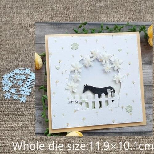 New Design Craft Metal stencil mold Cutting Dies Flower fence circle scrapbook die cuts Album Paper Card Craft Embossing