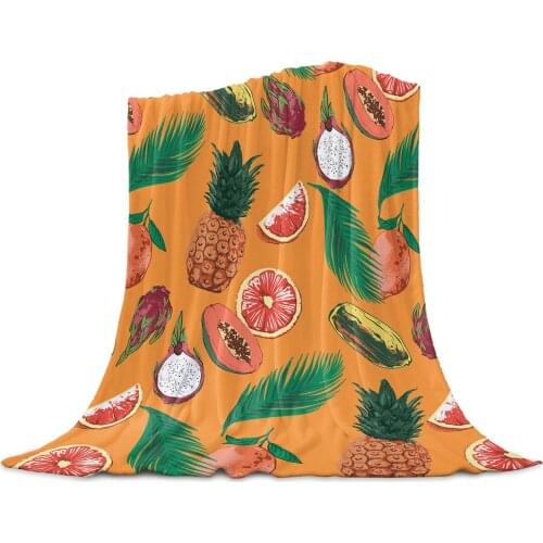 Living Room Sofa Blanket Fresh Fruit Turtle Leaf Children Soft Throw Blanket Travel Airplane Hotel Portable Warm Thin Blanket