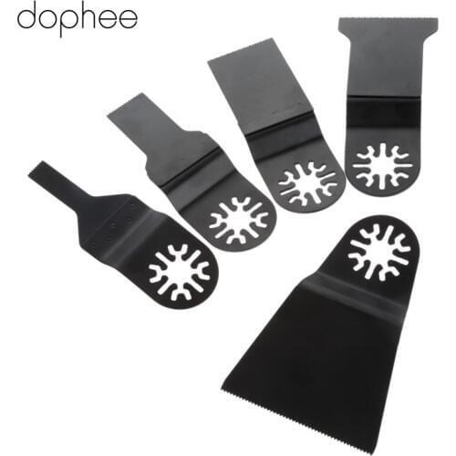 Dophe 5Pcs HCS E-cut Oscillating Multitool Saw Blade for Multimaster Renovator Power Tool Bosch Dremel TCH Fein 10+20+32+45+65mm