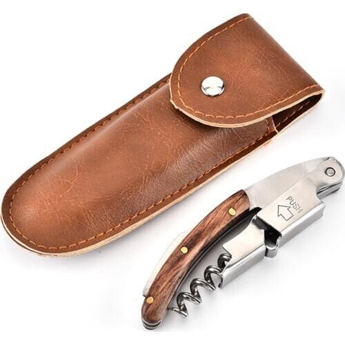 Wood Handle Professional Wine Opener Multifunction Portable Screw Corkscrew Wine Bottle Opener Cook Tools