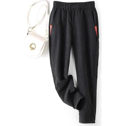 Plus Size Mom Straight Pants Summer High Waist Solid Cargo Pants For Women Pockets Loose Casual Trousers Oversized Bottoms P131