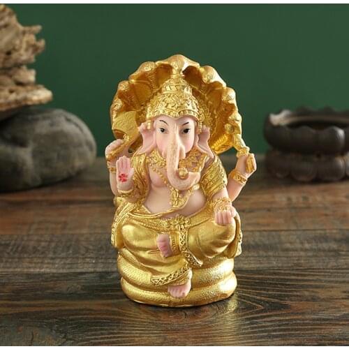 Rare Lord Ganesha Figurine India Buddha Home Living Room Porch Decor Gift