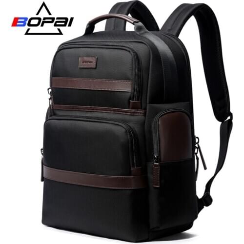 BOPAI Anti-thief USB Charging 15.6 Inch Laptop Backpack for Women Men Cool Travel Backpack with Water Bottle Pocket Male Mochila