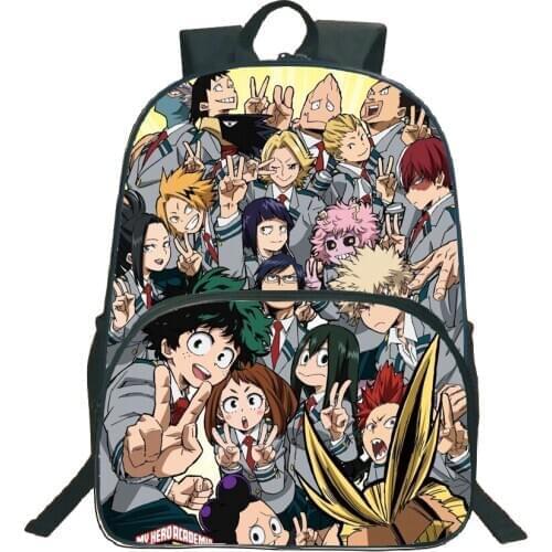 My Hero Academia Backpack Popular Pattern School Backpack Children Boys Girls Daily Beautiful Backpack