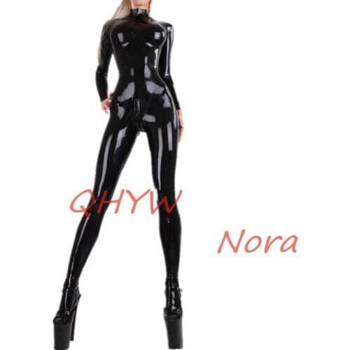 Nature Sexy Latex Women Body Catsuit 3D Breast with Socks with Back Zippers Alice In Wonderland Costume Adult