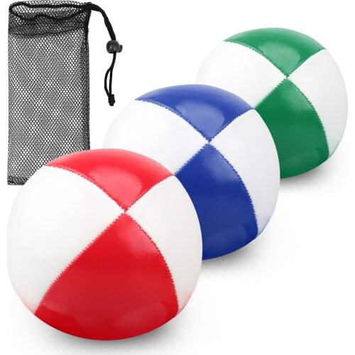 3PCS Acrobatics Balls Fun Juggling Balls Fine Stitching Balls Kids Interactive Balls for Children Red and White