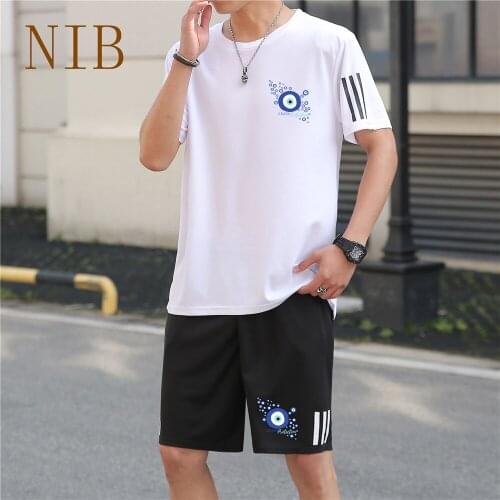 Sportswear Evil Eye printed suit men/women Tennis clothing Running clothes Beach pants Elastic breathable quick-drying T-shirt