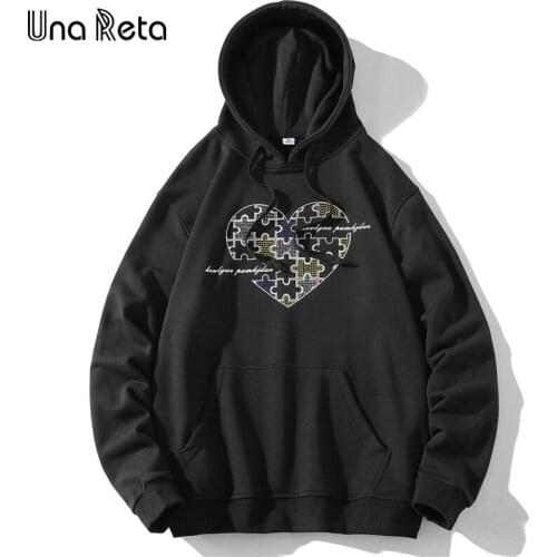 Una Reta Hoodie Men Streetwear Plus Size Hoodies Pullover Tracksuit Harajuku One Piece Heart Oversized Sweatshirts