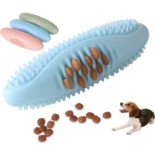 Creative Soft Dog Chew Toy Rubber Pet Dog Teeth Cleaning Toy Aggressive Chewers Food Treat Dispensing Toys For Puppy Small Dogs